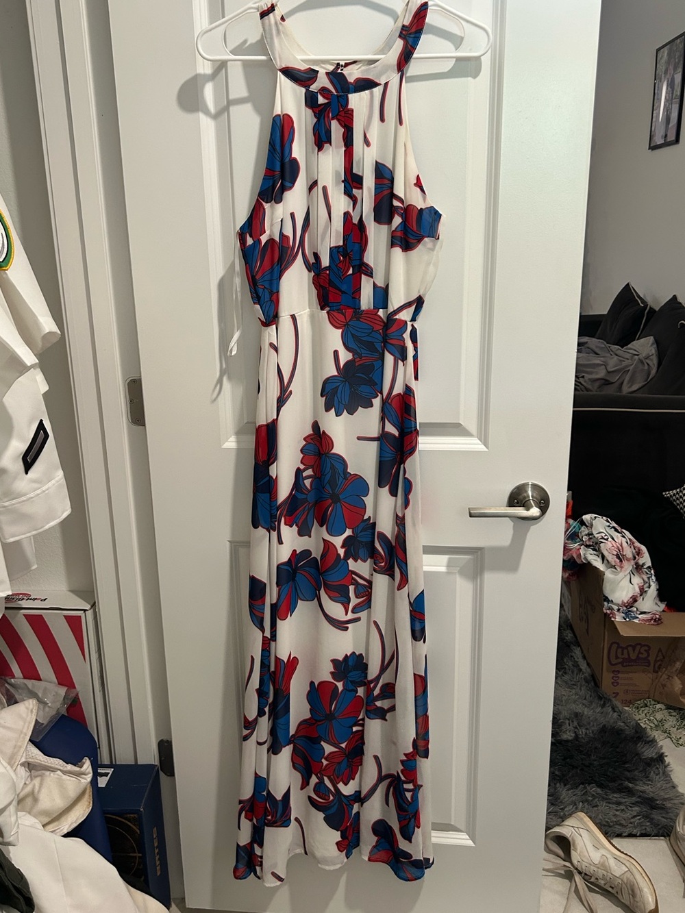 Charming Charlies White and Floral Maxi Dress